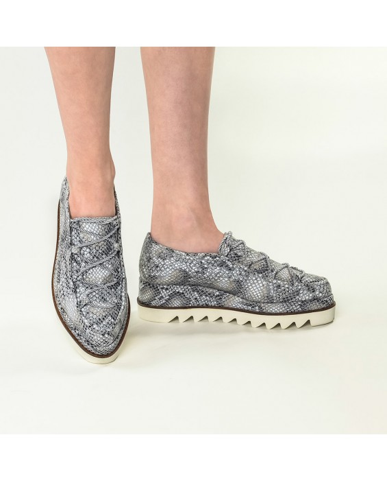 Pantofi din piele naturala cu imprimeu sarpe Sofie